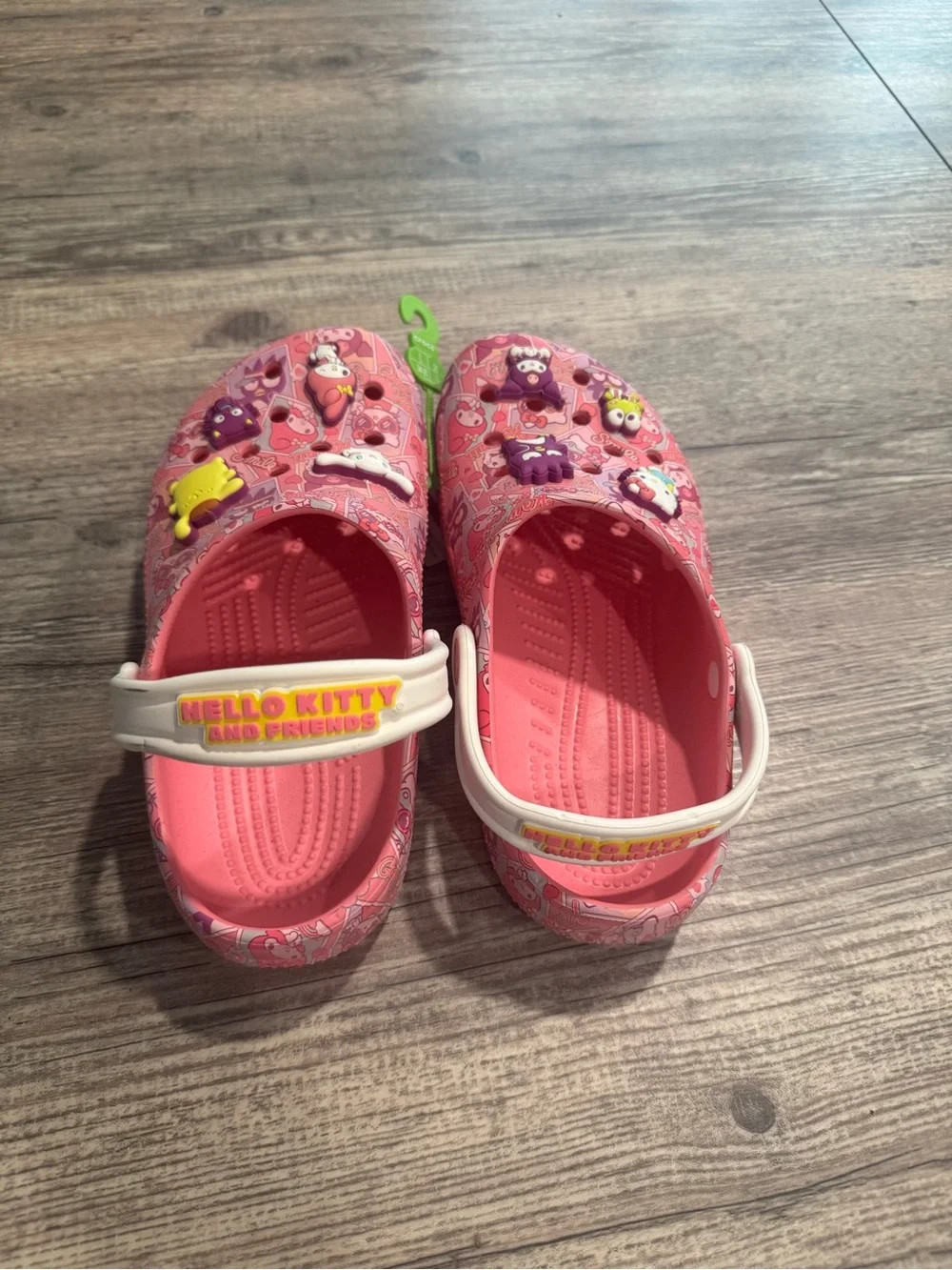 CROCS Pink Kids Clogs with Hello Kitty & Character Charms